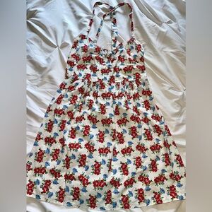 Hollister Cherry Print cross back dress